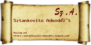 Sztankovits Adeodát névjegykártya